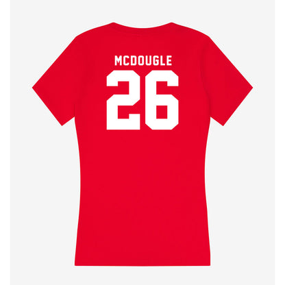 Nebraska - NCAA Football : Dwayne Mcdougle - Women's V-Neck T-Shirt-1