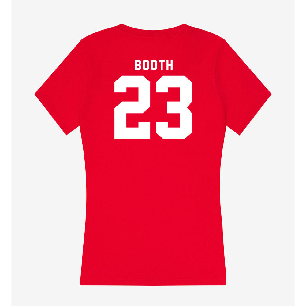 Nebraska - NCAA Football : Conor Booth - Women's V-Neck T-Shirt-1