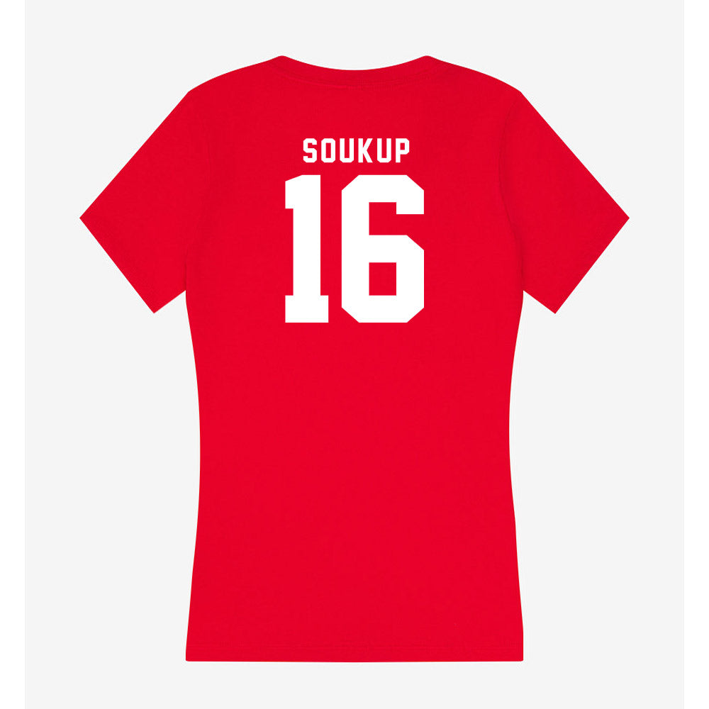 Nebraska - NCAA Football : Bode Soukup - Women's V-Neck T-Shirt-1