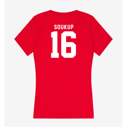Nebraska - NCAA Football : Bode Soukup - Women's V-Neck T-Shirt-1