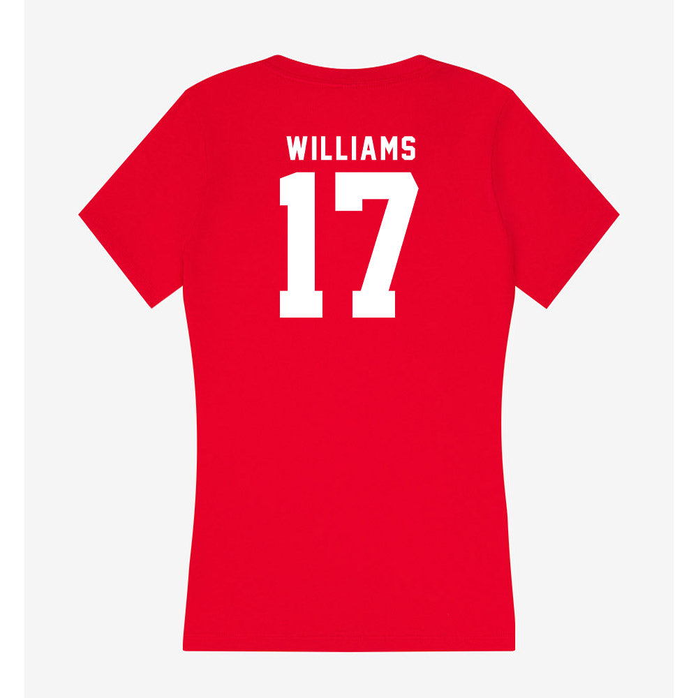 Nebraska - NCAA Women's Volleyball : Keoni Williams - Women's V-Neck T-Shirt-1
