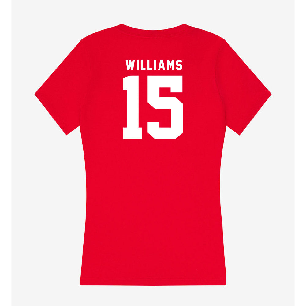Nebraska - NCAA Softball : Kennadi Williams - Women's V-Neck T-Shirt-1