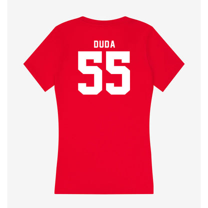 Nebraska - NCAA Football : Ethan Duda - Women's V-Neck T-Shirt-1