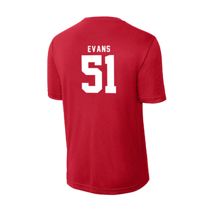Nebraska - NCAA Football : Justin Evans - Activewear T-Shirt-1