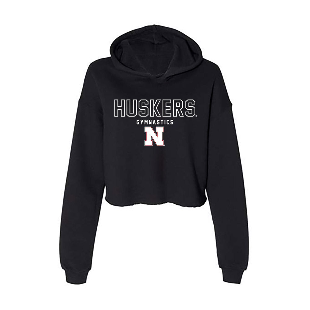 Nebraska - NCAA Women's Gymnastics : Olivia Burns - Classic Shersey Women's Crop Fleece Hooded Sweatshirt-0