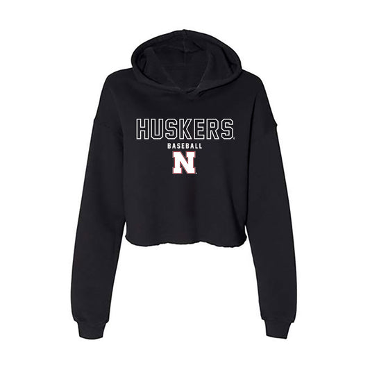 Nebraska - NCAA Baseball : Brody Jindra - Classic Shersey Women's Crop Fleece Hooded Sweatshirt-0