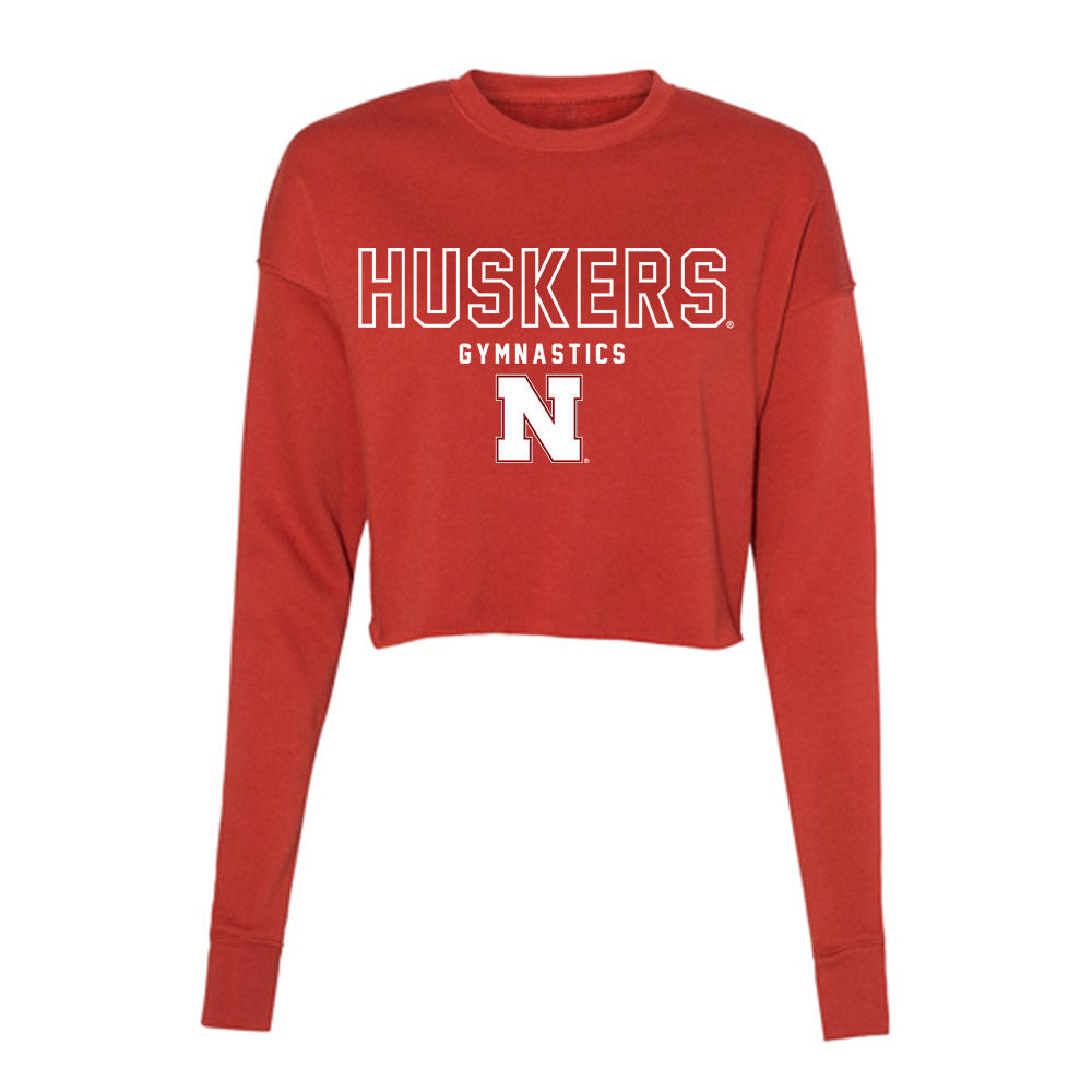 Nebraska - NCAA Women's Gymnastics : Olivia Burns - Classic Shersey Women's Cropped Crew Fleece-0