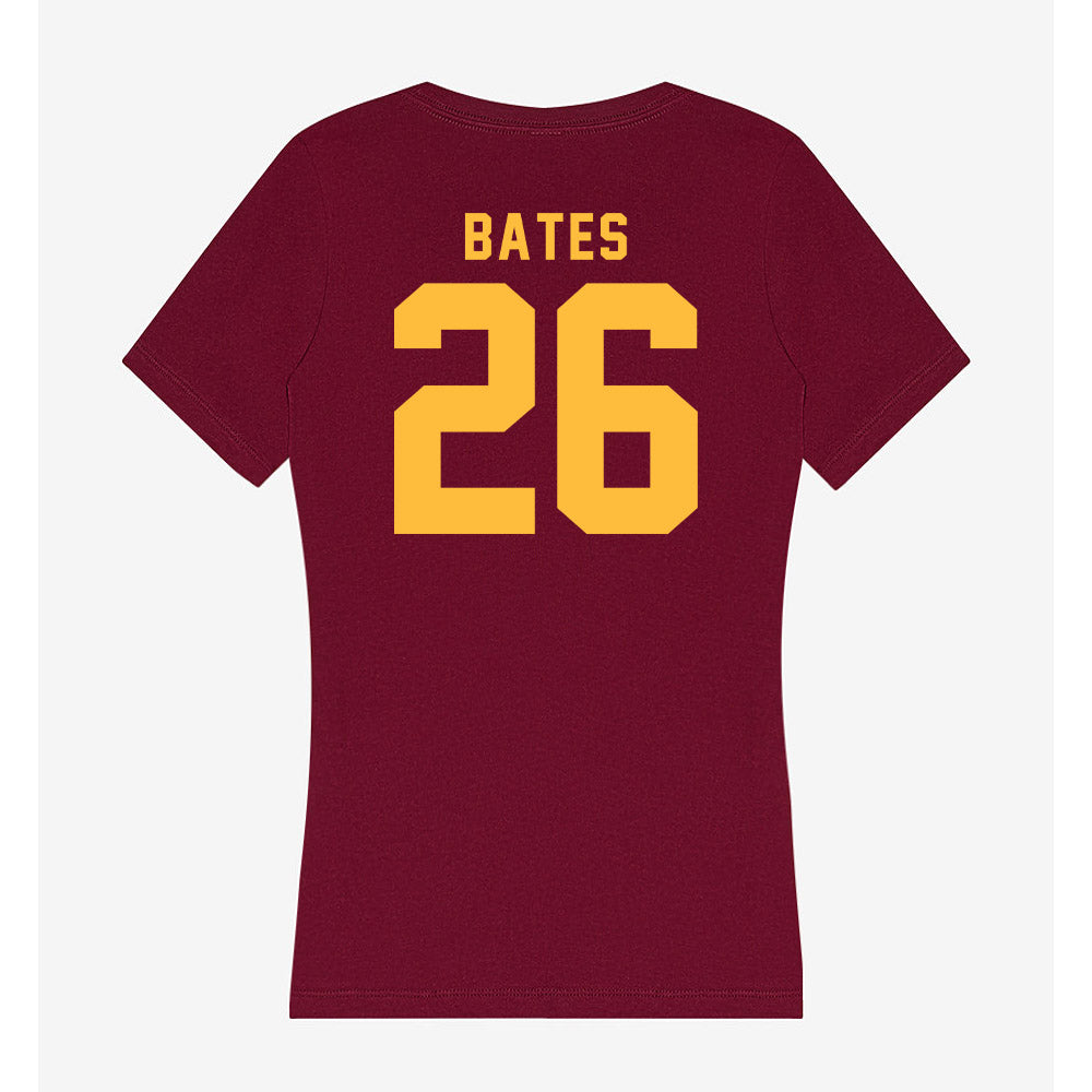 Minnesota - NCAA Football : Zeke Bates - Women's V-Neck T-Shirt-1