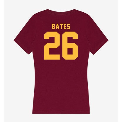 Minnesota - NCAA Football : Zeke Bates - Women's V-Neck T-Shirt-1
