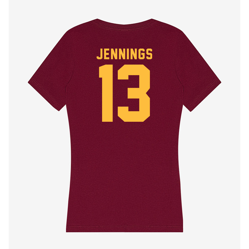 Minnesota - NCAA Football : Noah Jennings - Women's V-Neck T-Shirt-1