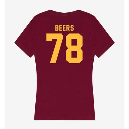 Minnesota - NCAA Football : Ashton Beers - Women's V-Neck T-Shirt-1
