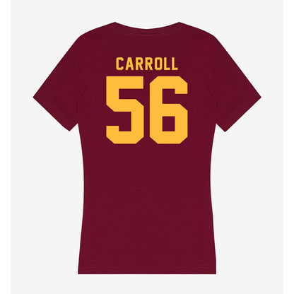 Minnesota - NCAA Football : Brett Carroll - Women's V-Neck T-Shirt-1