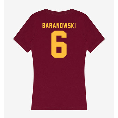 Minnesota - NCAA Football : Maverick Baranowski - Women's V-Neck T-Shirt-1