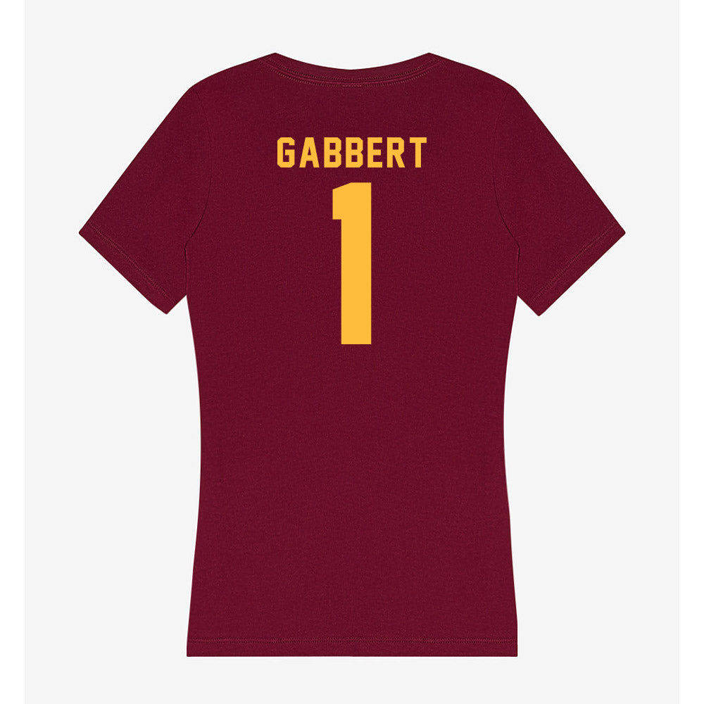 Minnesota - NCAA Women's Soccer : Jacqueline Gabbert - Women's V-Neck T-Shirt-1