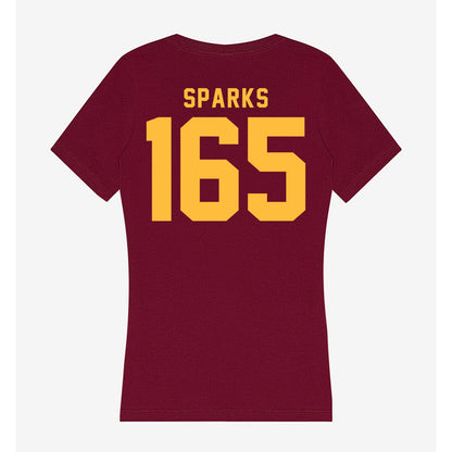 Minnesota - NCAA Wrestling : Andrew Sparks - Women's V-Neck T-Shirt-1