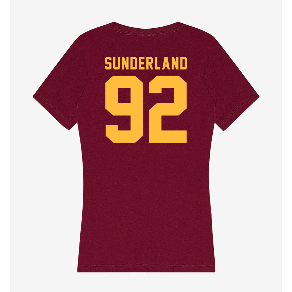Minnesota - NCAA Football : Beckham Sunderland - Women's V-Neck T-Shirt-1