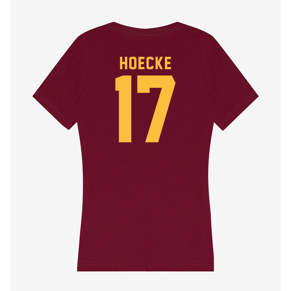 Minnesota - NCAA Women's Volleyball : Elena Hoecke - Women's V-Neck T-Shirt-1