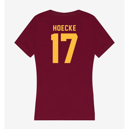 Minnesota - NCAA Women's Volleyball : Elena Hoecke - Women's V-Neck T-Shirt-1