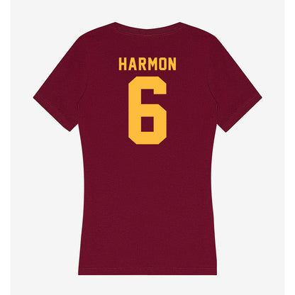 Minnesota - NCAA Women's Basketball : Leah Harmon - Women's V-Neck T-Shirt-1