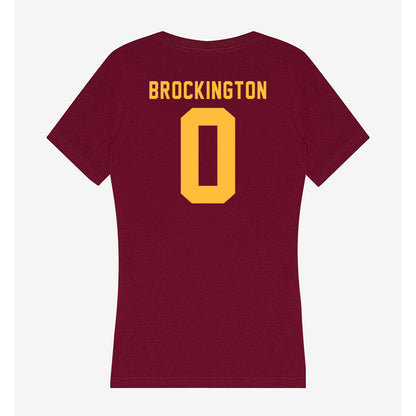 Minnesota - NCAA Football : Le'Meke Brockington - Women's V-Neck T-Shirt-1