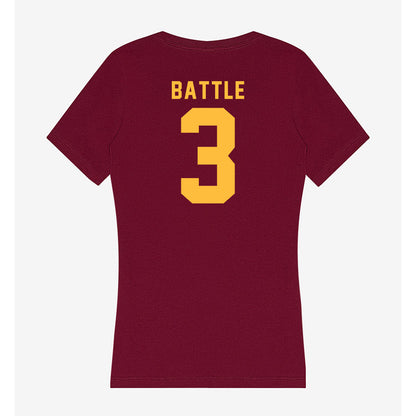 Minnesota - NCAA Women's Basketball : Amaya Battle - Women's V-Neck T-Shirt-1