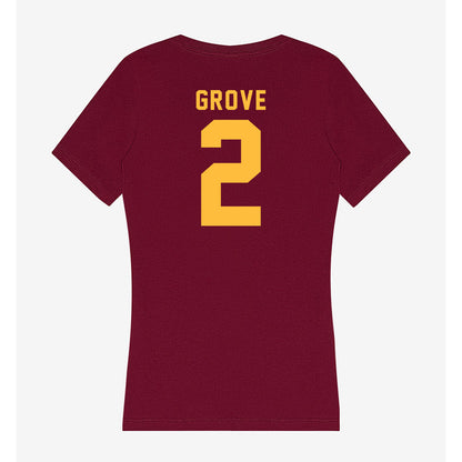 Minnesota - NCAA Men's Basketball : Grayson Grove - Women's V-Neck T-Shirt-1