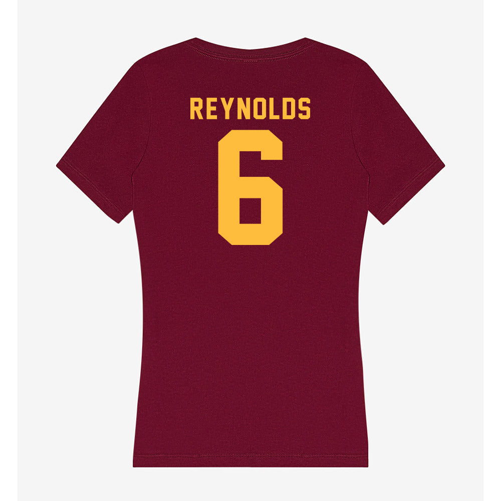 Minnesota - NCAA Men's Basketball : Langston Reynolds - Women's V-Neck T-Shirt-1