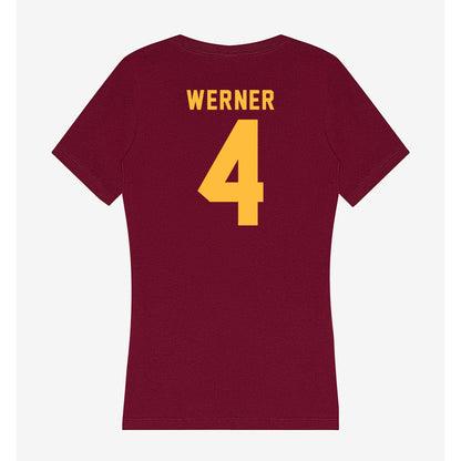 Minnesota - NCAA Softball : Maggie Werner - Women's V-Neck T-Shirt-1