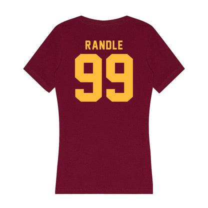 Minnesota - NCAA Football : Theorin Randle - Women's V-Neck T-Shirt-1