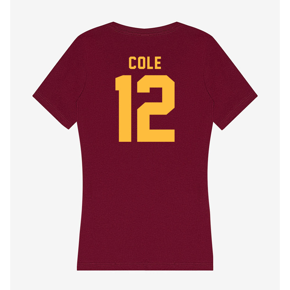 Minnesota - NCAA Baseball : Ethan Cole - Women's V-Neck T-Shirt-1