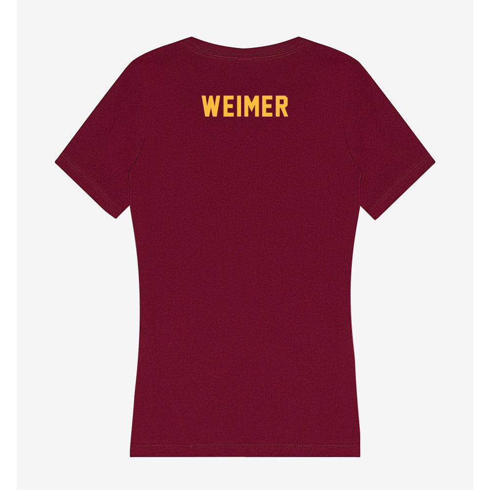 Minnesota - NCAA Women's Cross Country : Ali Weimer - Women's V-Neck T-Shirt-1