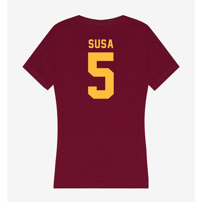 Minnesota - NCAA Softball : Natalie Susa - Women's V-Neck T-Shirt-1