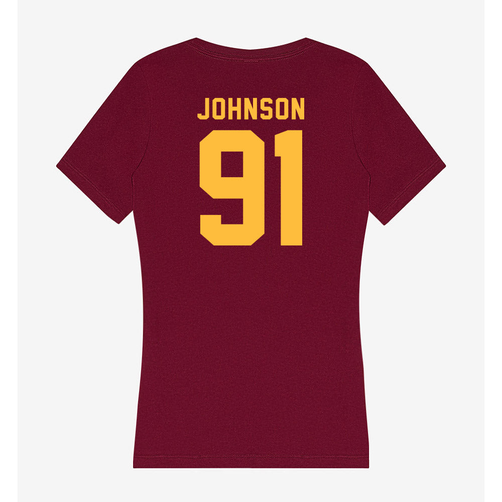 Minnesota - NCAA Football : Howie Johnson - Women's V-Neck T-Shirt-1