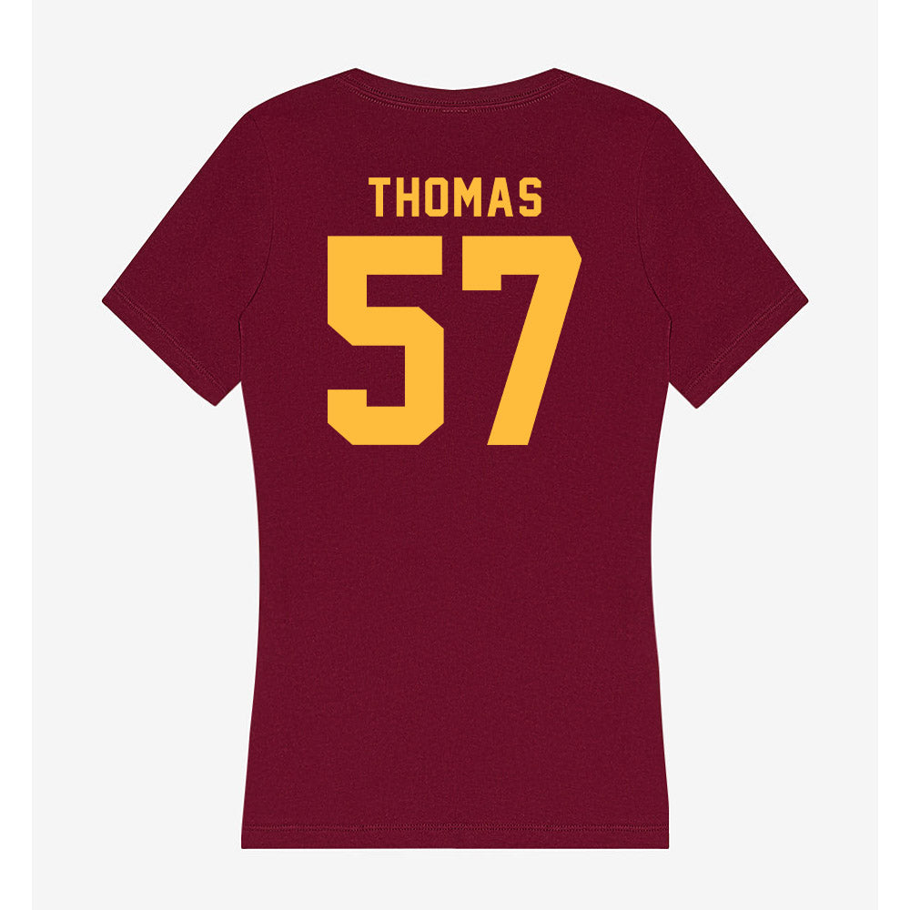 Minnesota - NCAA Football : Aaron Thomas - Women's V-Neck T-Shirt-1