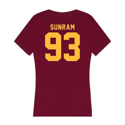 Minnesota - NCAA Football : Riley Sunram - Women's V-Neck T-Shirt-1
