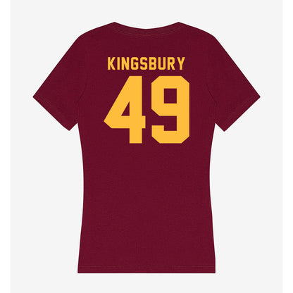 Minnesota - NCAA Football : Matt Kingsbury - Women's V-Neck T-Shirt-1