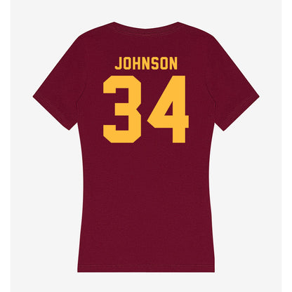Minnesota - NCAA Softball : Cassie Johnson - Women's V-Neck T-Shirt-1