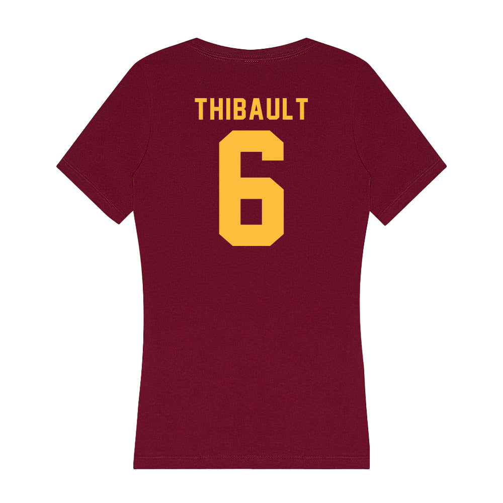 Minnesota - NCAA Women's Volleyball : Kate Thibault - Women's V-Neck T-Shirt-1