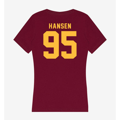 Minnesota - NCAA Football : Colin Hansen - Women's V-Neck T-Shirt-1