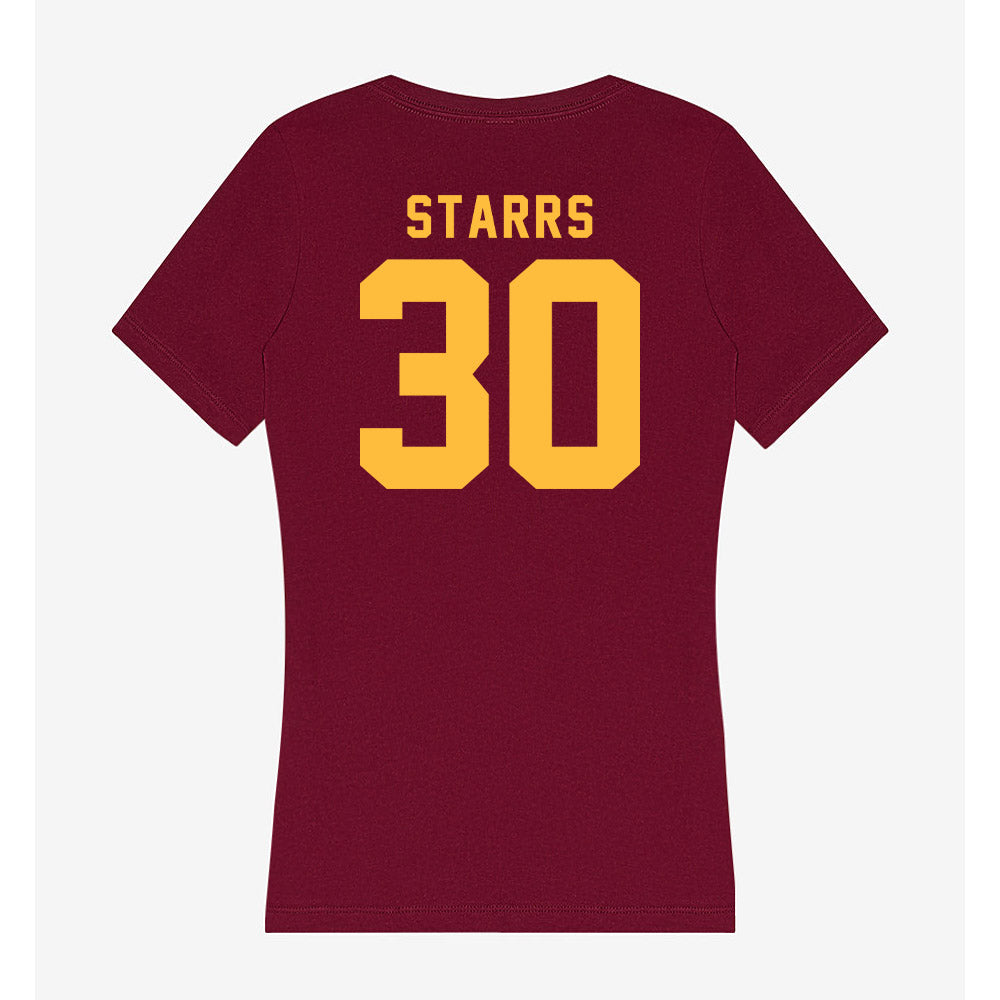 Minnesota - NCAA Baseball : Michael Starrs - Women's V-Neck T-Shirt-1