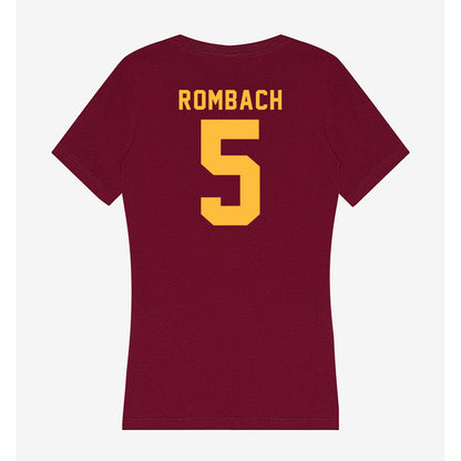 Minnesota - NCAA Men's Ice Hockey : Jacob Rombach - Women's V-Neck T-Shirt-1