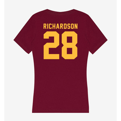 Minnesota - NCAA Football : Trason Richardson - Women's V-Neck T-Shirt-1