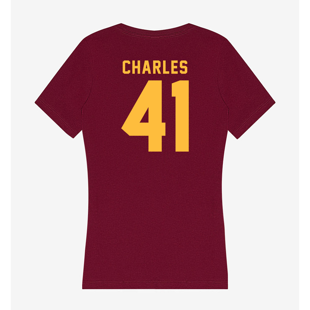 Minnesota - NCAA Football : Anthony Charles - Women's V-Neck T-Shirt-1