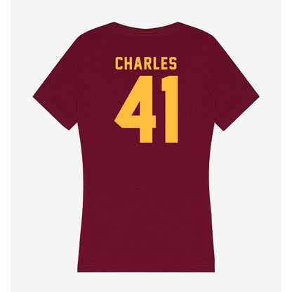 Minnesota - NCAA Football : Anthony Charles - Women's V-Neck T-Shirt-1