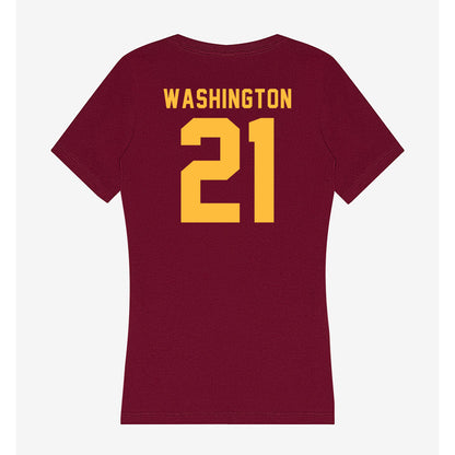 Minnesota - NCAA Football : Grant Washington - Women's V-Neck T-Shirt-1