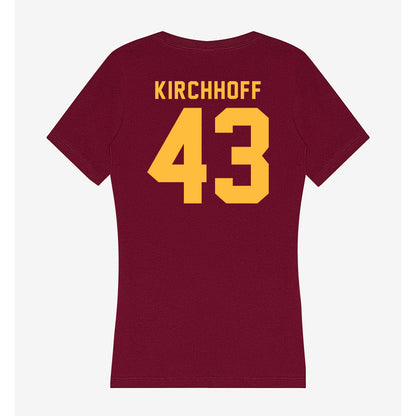Minnesota - NCAA Baseball : Josh Kirchhoff - Women's V-Neck T-Shirt-1