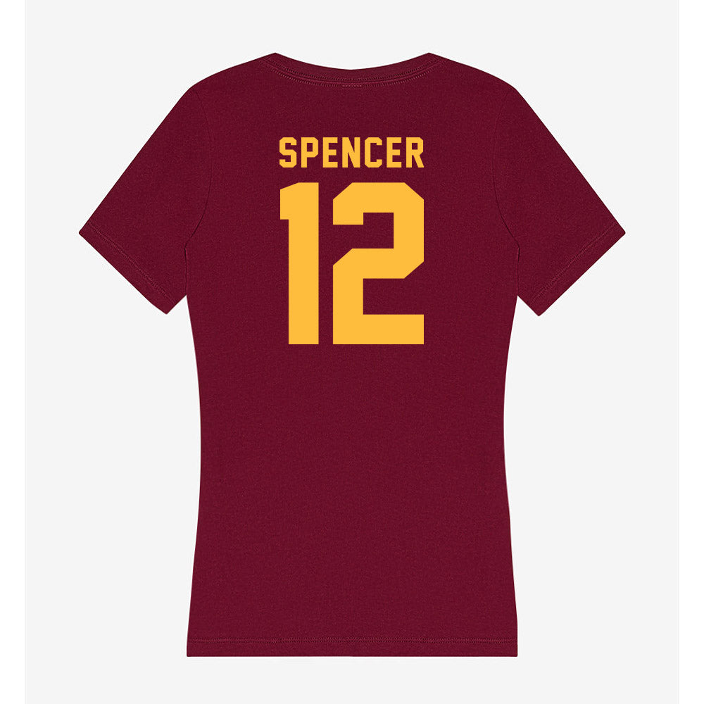 Minnesota - NCAA Men's Basketball : RJ Spencer - Women's V-Neck T-Shirt-1