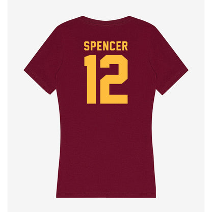 Minnesota - NCAA Men's Basketball : RJ Spencer - Women's V-Neck T-Shirt-1