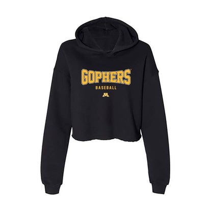 Minnesota - NCAA Baseball : Michael Starrs - Women's Crop Fleece Hoodie-0