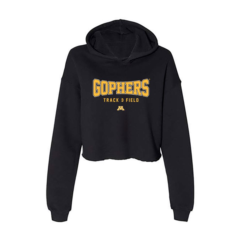 Minnesota - NCAA Men's Track & Field : Sam Snitker - Women's Crop Fleece Hoodie-0
